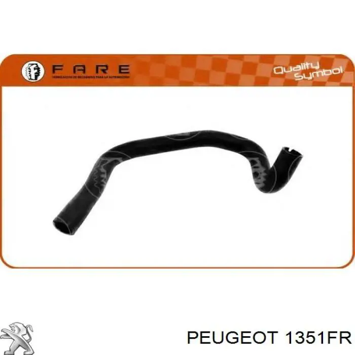 1351FR Peugeot/Citroen manguera refrigerante para radiador inferiora