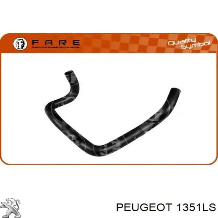 1351LS Peugeot/Citroen manguera refrigerante para radiador inferiora