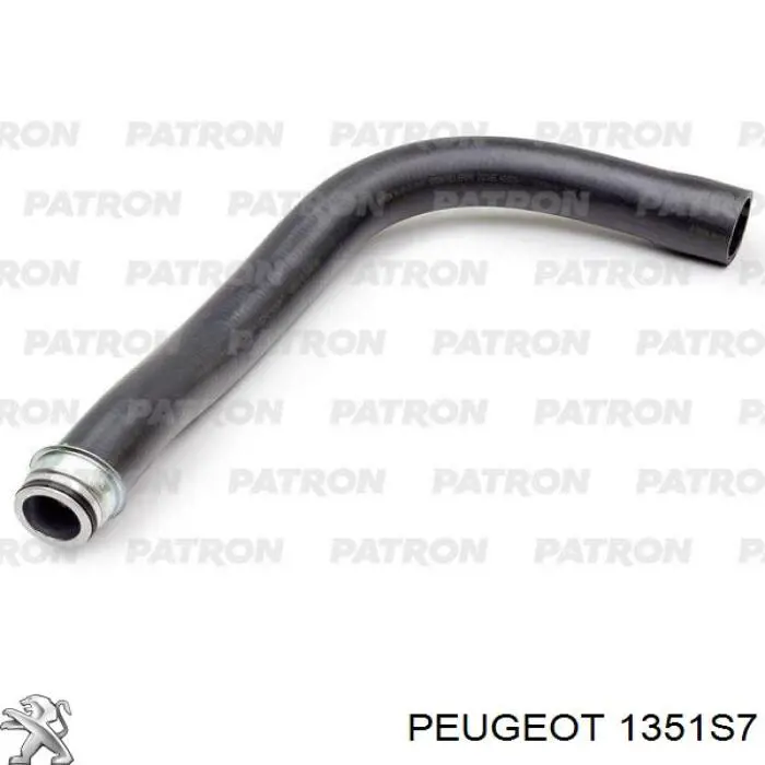 1351S7 Peugeot/Citroen tubería de radiador, tuberia flexible calefacción, superior