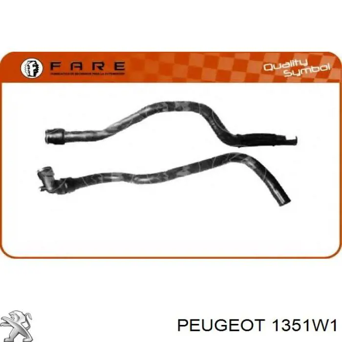 Comprar 1351W1 Peugeot/Citroen Manguera inferior del radiador