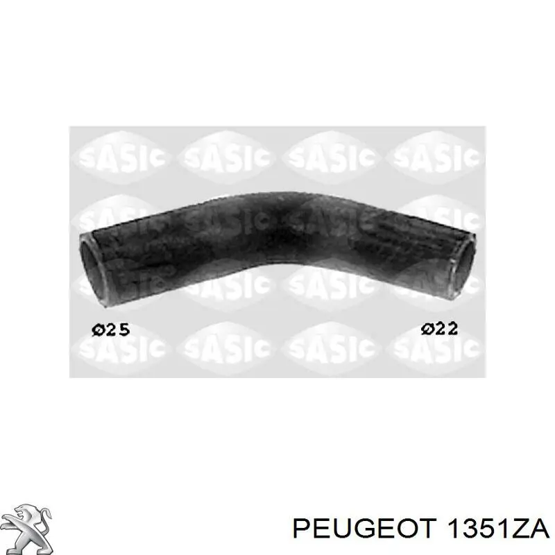 1351ZA Peugeot/Citroen manguera (conducto del sistema de refrigeración)