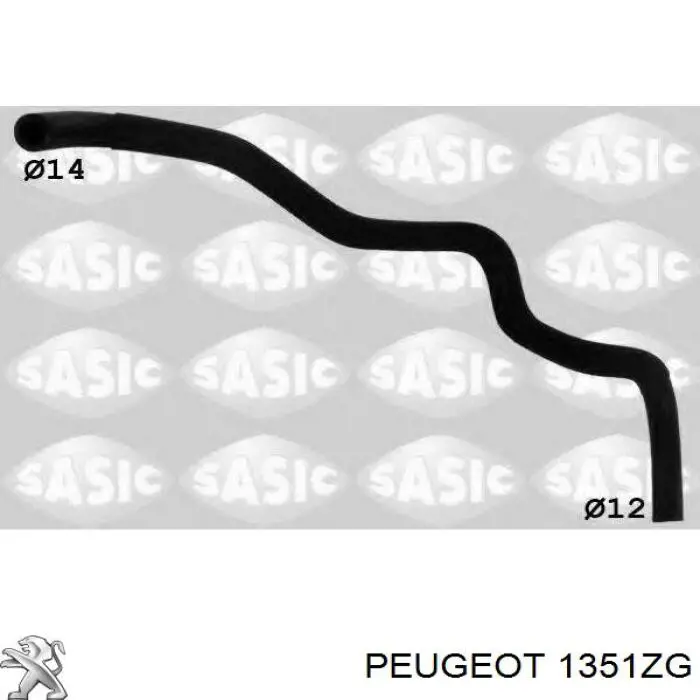 Comprar 1351ZG Peugeot/Citroen Manguera superior del depósito de expansión