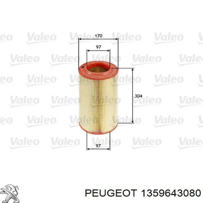 1359643080 Peugeot/Citroen filtro de aire