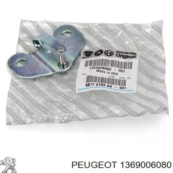 1369006080 Peugeot/Citroen Pieza de enganche inferior izquierda del pestillo de la puerta trasera de doble hoja