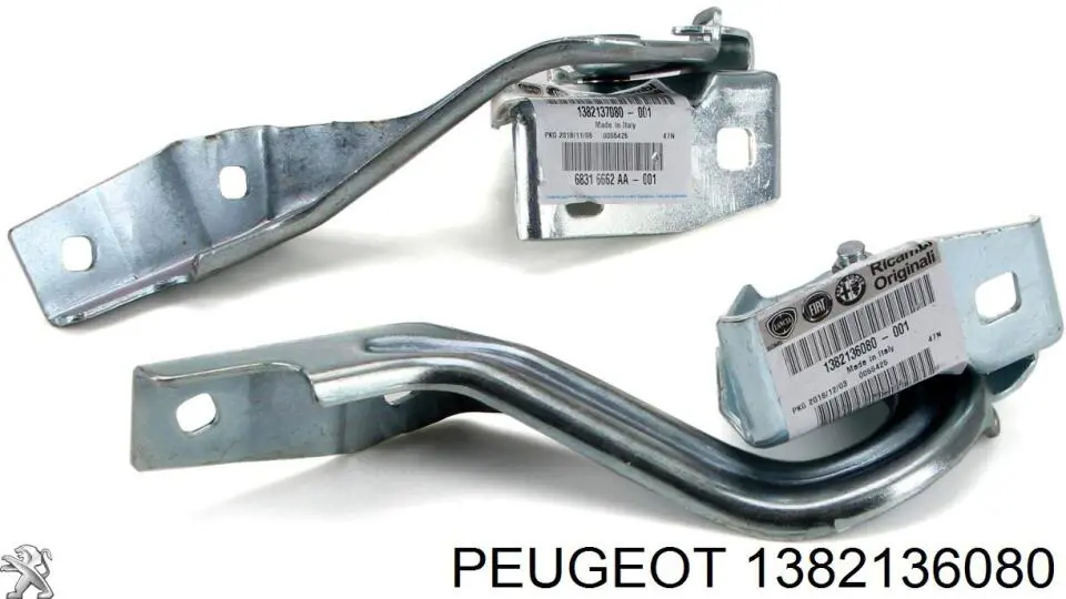 Bisagra derecha del capó 1612684680 Peugeot/Citroen