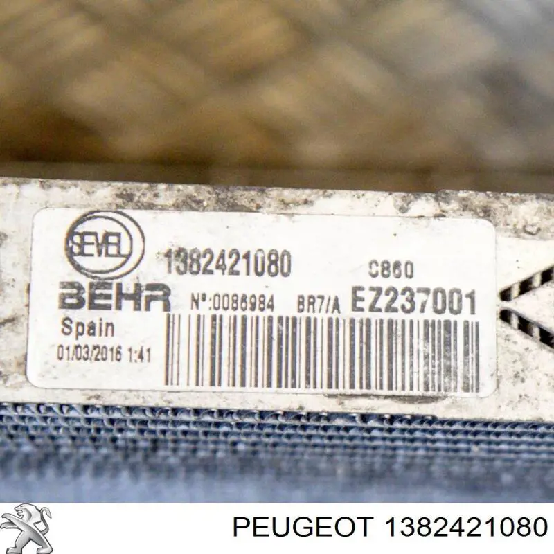 Comprar 1382421080 Peugeot/Citroen Radiador de auto