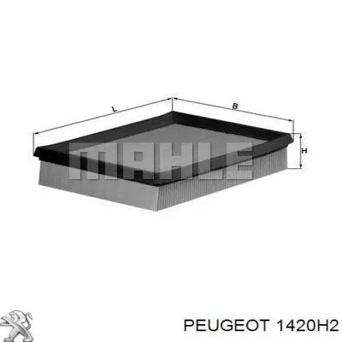 Caja del filtro de aire para Peugeot 206 (2A/C)