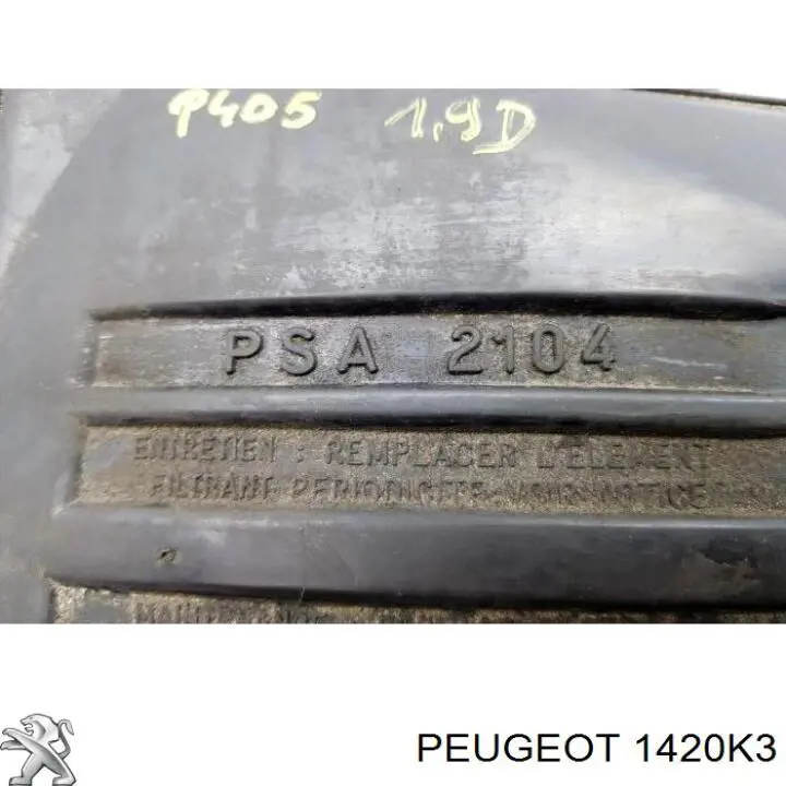 Caja del filtro de aire, parte inferior Peugeot/Citroen 1420K3 precio, desde 48,69 EUR