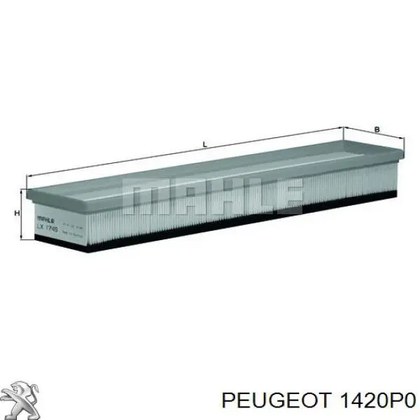 1420P0 Peugeot/Citroen caja del filtro de aire