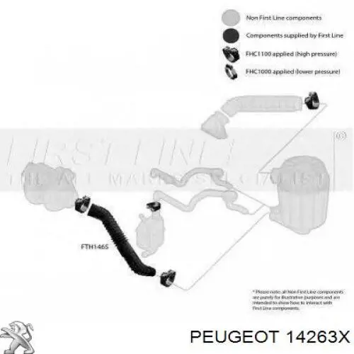 Conducto de aire, salida del filtro de aire Peugeot/Citroen 14263X precio, desde 39,71 EUR