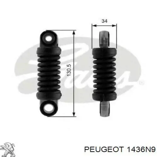 Soporte del filtro de aire 1436C5 Peugeot/Citroen