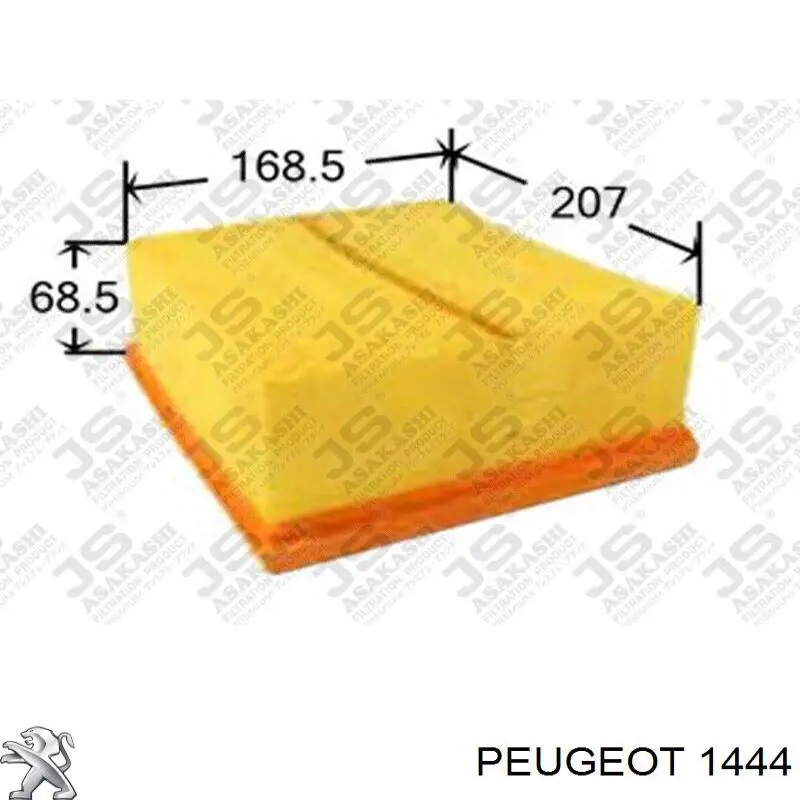 1444 Peugeot/Citroen filtro de aire