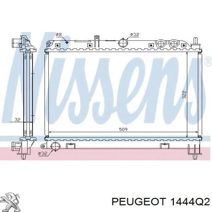 1444Q2 Peugeot/Citroen filtro de aire