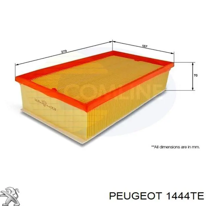 Filtro de aire 1444TE Peugeot/Citroen