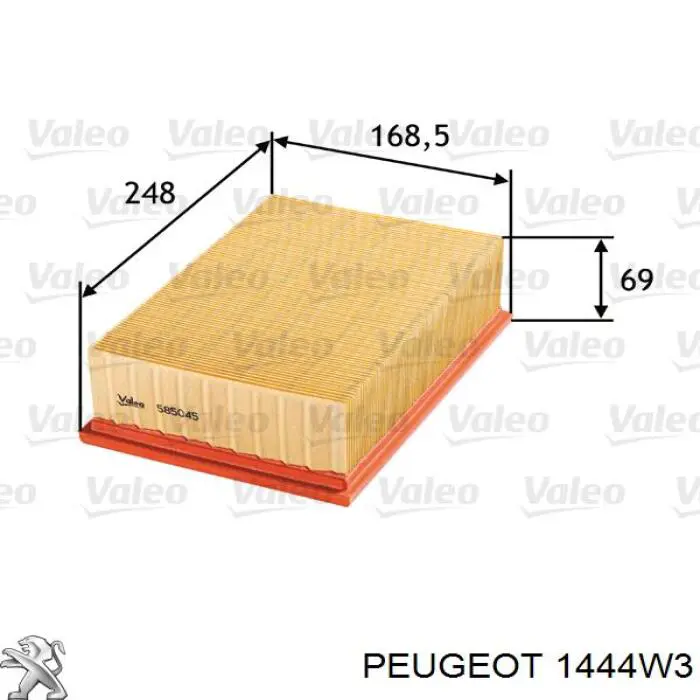 Comprar 1444W3 Peugeot/Citroen El filtro de aire