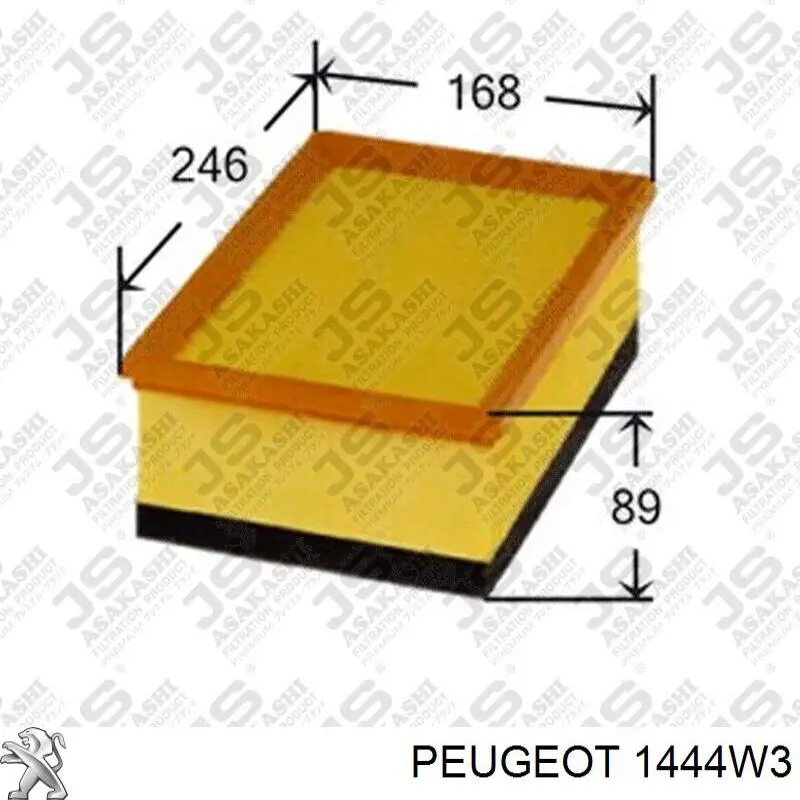 Filtro de aire de motor Peugeot/Citroen 1444W3 precio, desde 7,28 EUR