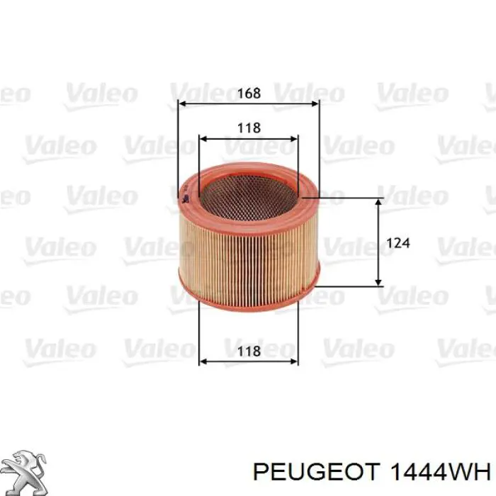 1444WH Peugeot/Citroen filtro de aire