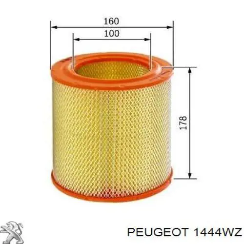 1444WZ Peugeot/Citroen filtro de aire