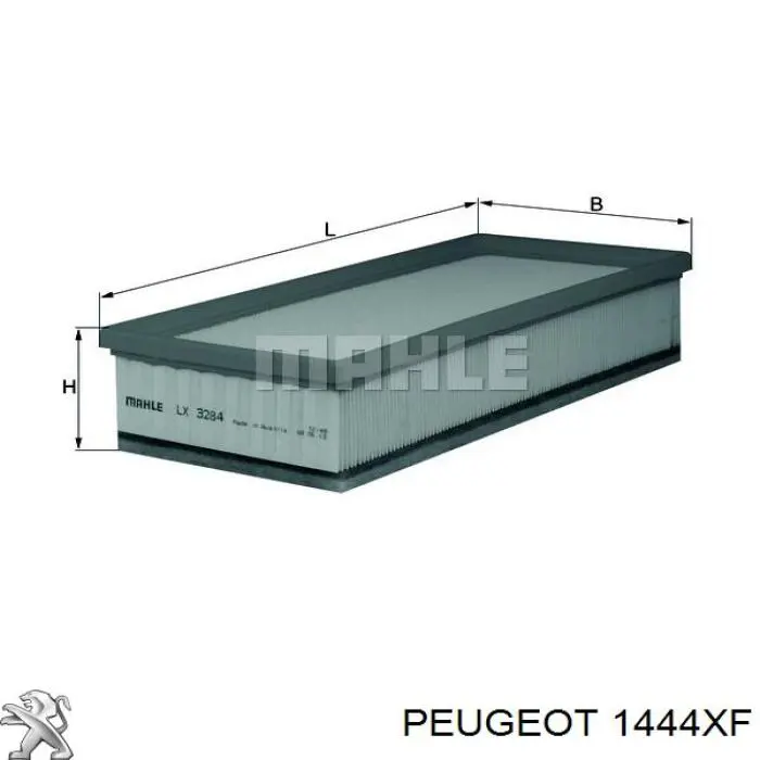 1444XF Peugeot/Citroen filtro de aire