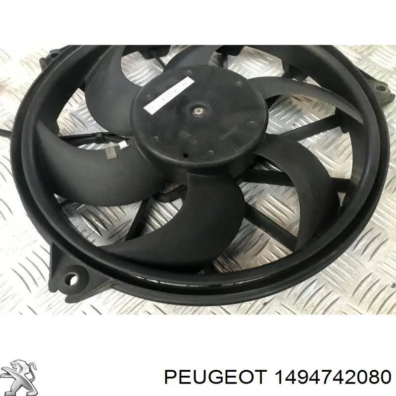 1494742080 Peugeot/Citroen ventilador (rodete +motor refrigeración del motor con electromotor derecho)