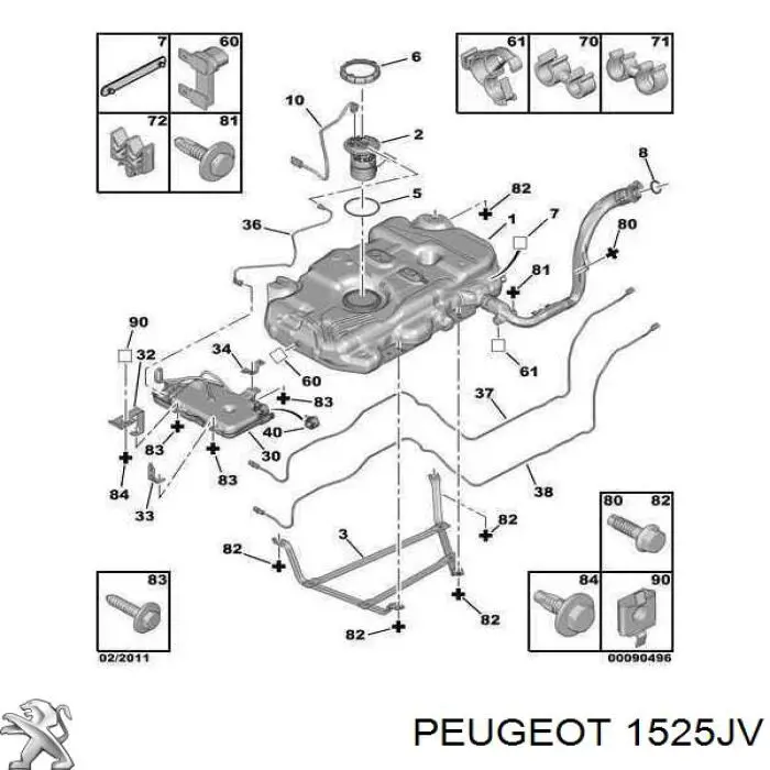 Módulo alimentación de combustible  Peugeot/Citroen 1525JV precio, desde 88,57 EUR