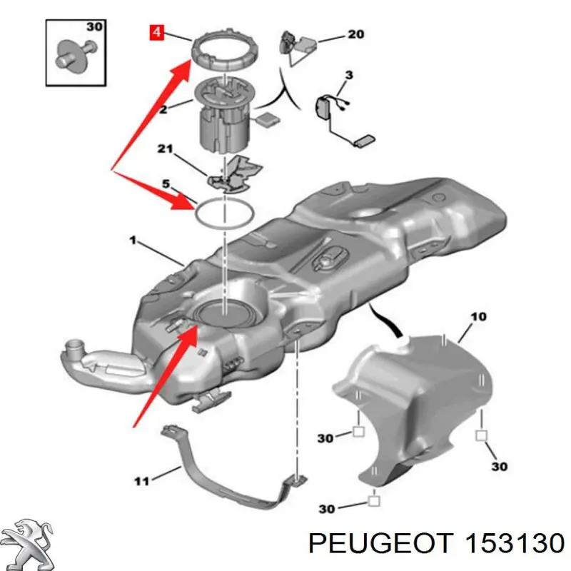 Comprar 153130 Peugeot/Citroen Tapa de la bomba de combustible