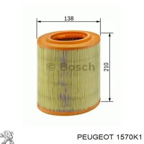 1570K1 Peugeot/Citroen sensor de presión de combustible