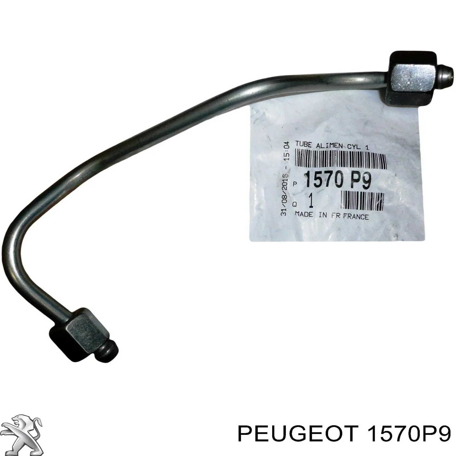 1570P9 Peugeot/Citroen Tubería de combustible, sistema inyección, cilindro 1