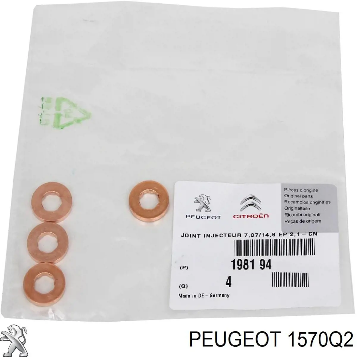Tubería de combustible, sistema inyección, cilindro 4 Peugeot/Citroen 1570Q2 precio, desde 14,82 EUR