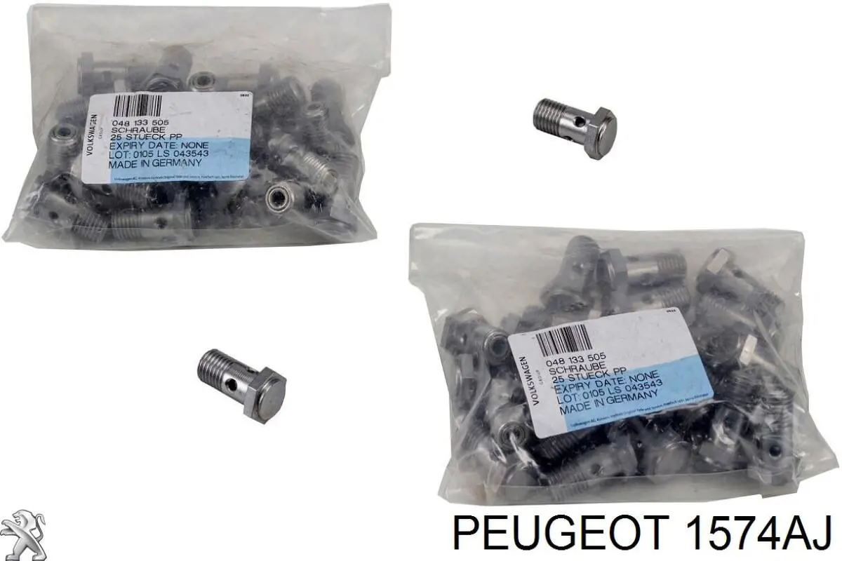 Tubería de retorno de combustible de los inyectores 1574AJ Peugeot/Citroen