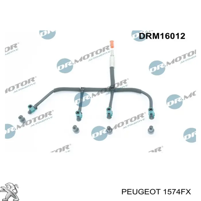 1574K8 Peugeot/Citroen tubo de combustible atras de las boquillas