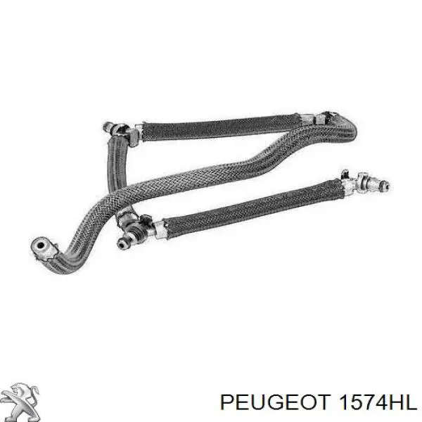 1574HL Peugeot/Citroen tubo de combustible atras de las boquillas