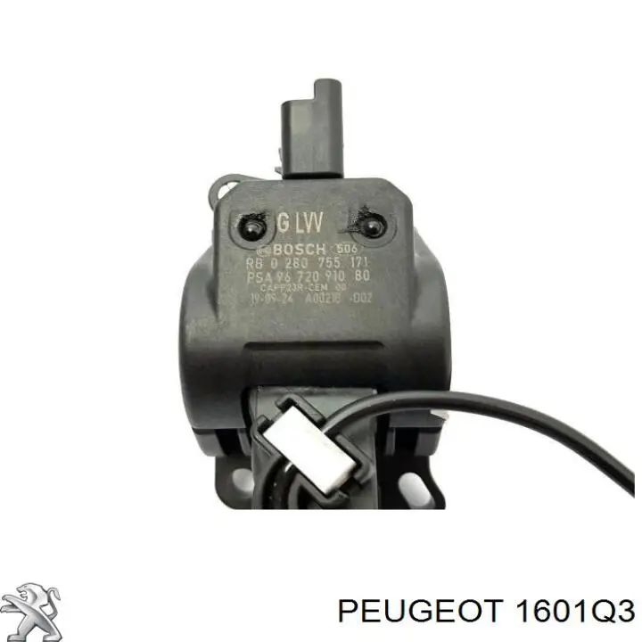 1601Q3 Peugeot/Citroen Pedal de aceleracion