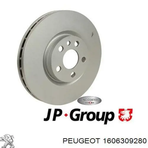 1606309280 Peugeot/Citroen disco de freno delantero