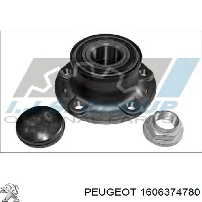 1606374780 Peugeot/Citroen cubo de rueda trasero