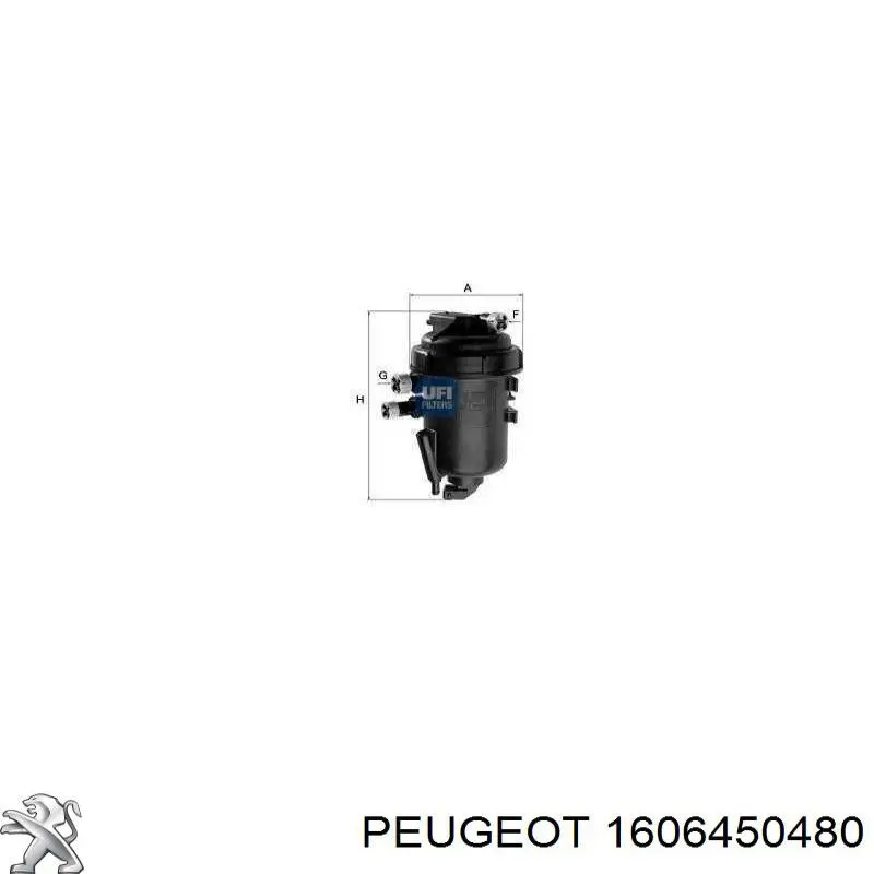 Caja del filtro de combustible 1606450480 Peugeot/Citroen