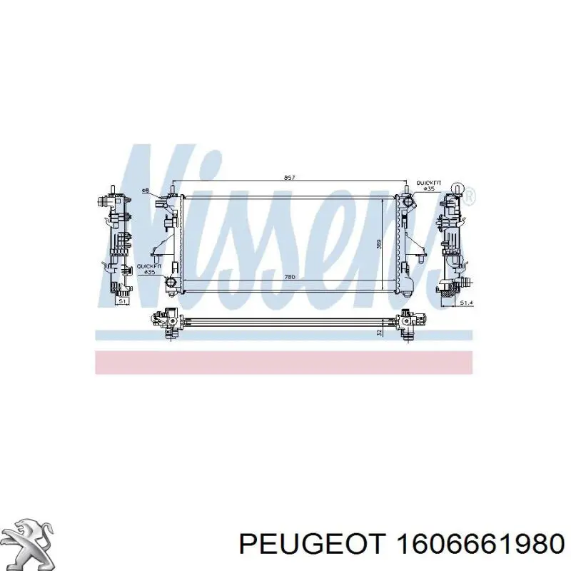 1606661980 Peugeot/Citroen radiador