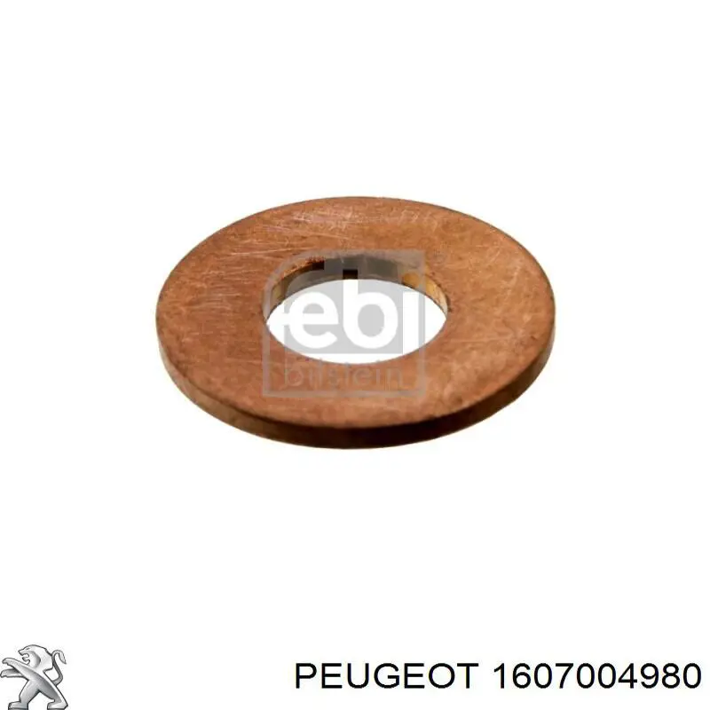 1607004980 Peugeot/Citroen anillo obturador, tubería de inyector, retorno