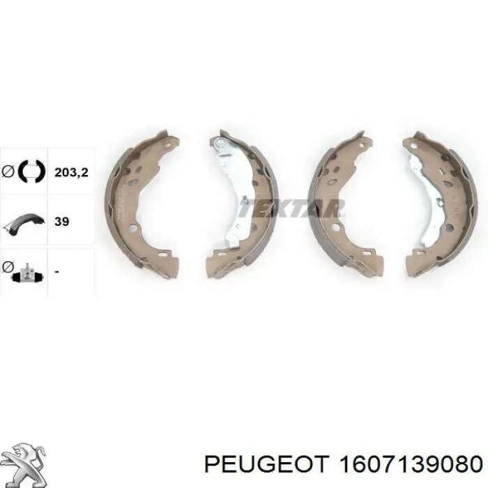 Comprar 1607139080 Peugeot/Citroen Kit de frenos de tambor, con cilindros, completo