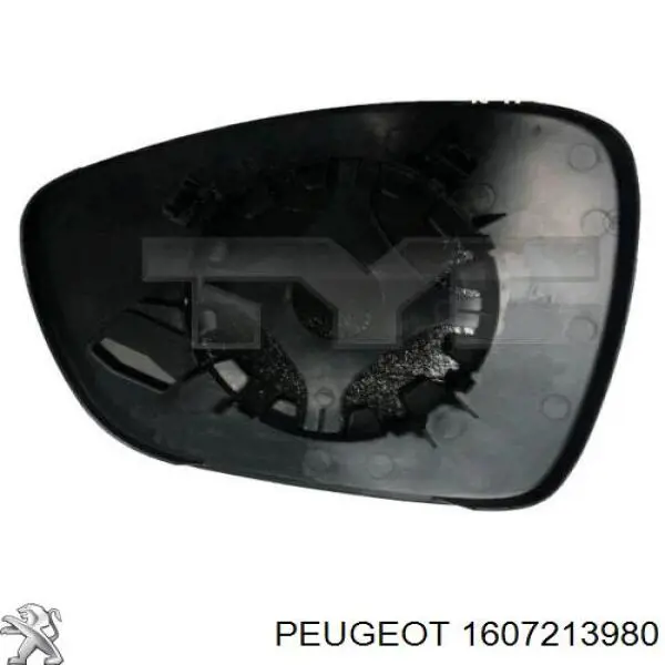 1607213980 Peugeot/Citroen cristal de espejo retrovisor exterior izquierdo