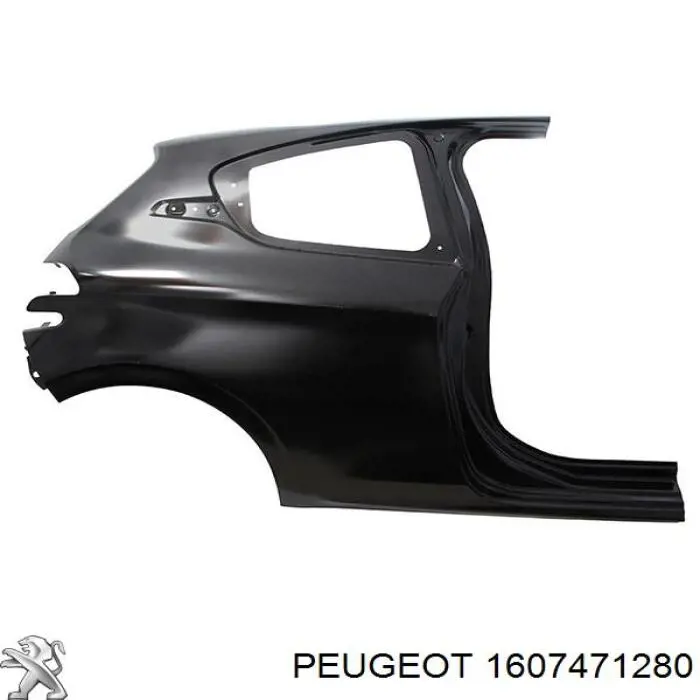 Guardabarros trasero derecho para Peugeot 208 