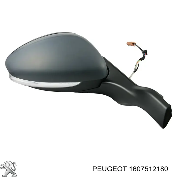 Cristal de espejo retrovisor exterior izquierdo 1607512180 Peugeot/Citroen