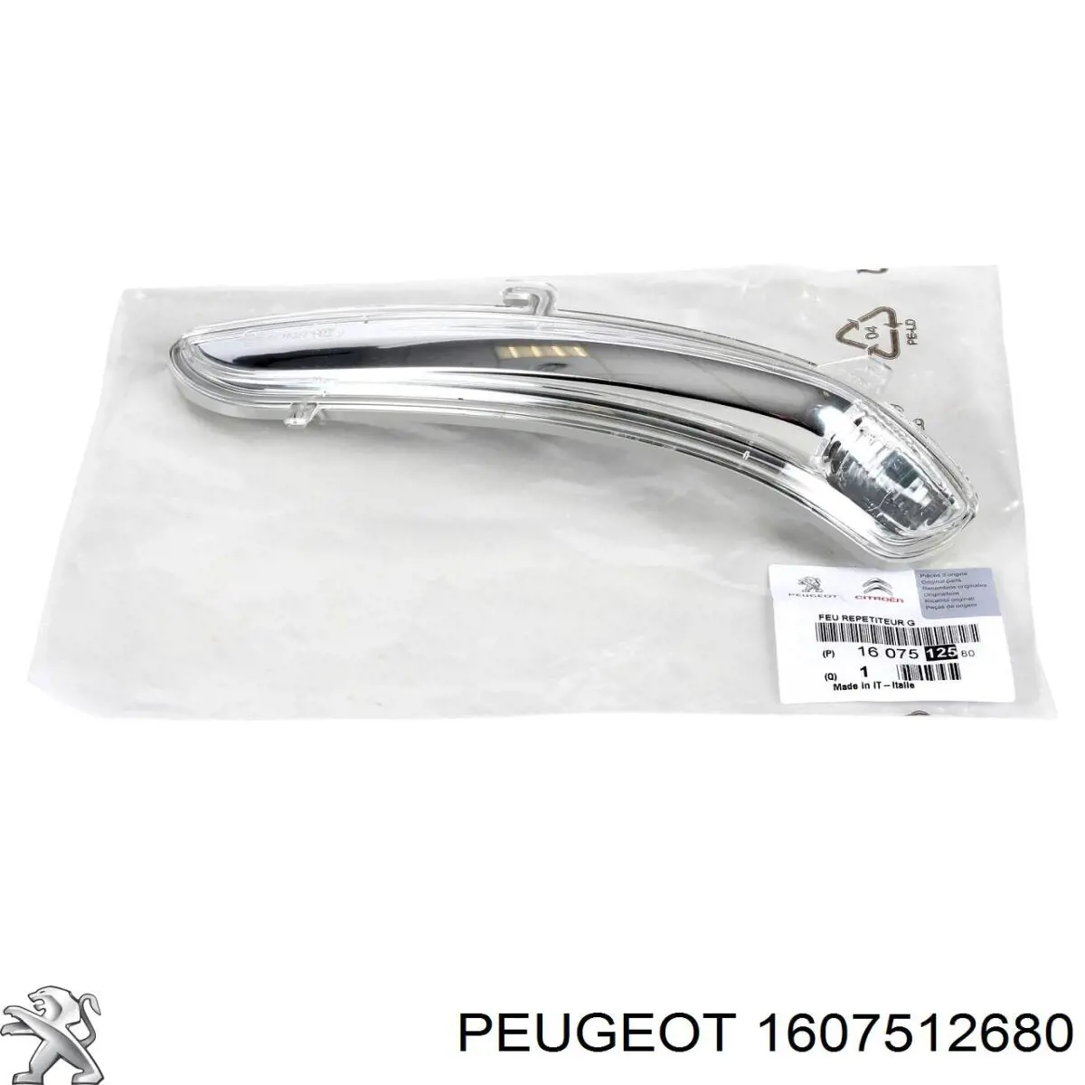 1607512680 Peugeot/Citroen luz intermitente de retrovisor exterior derecho