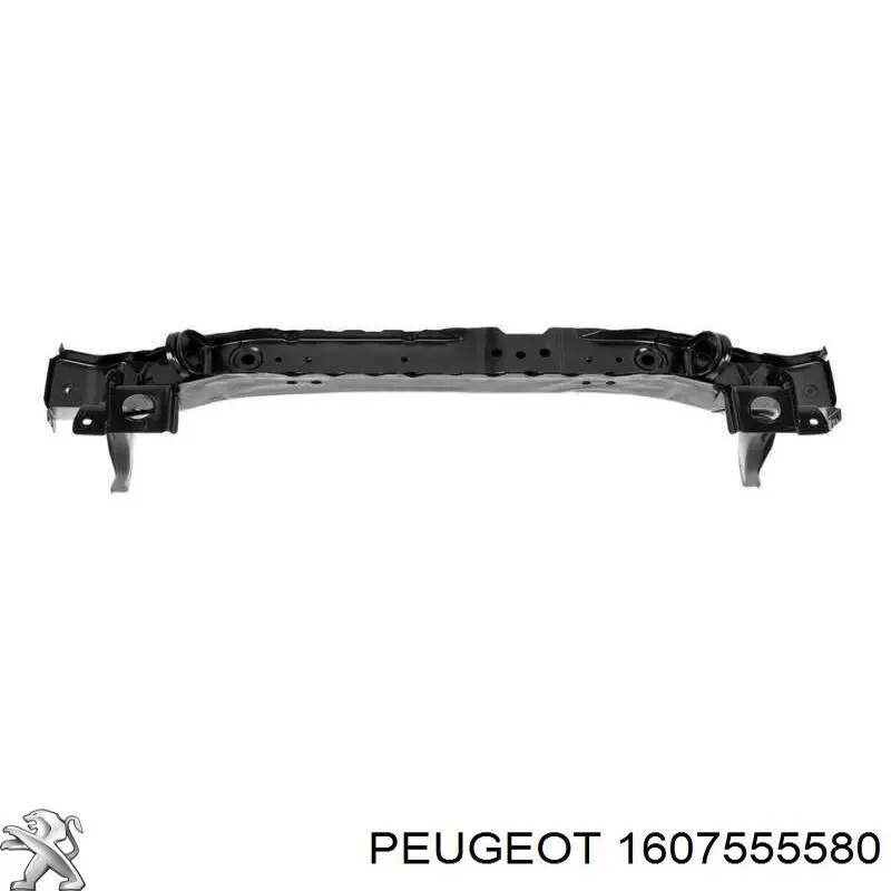 1607555580 Peugeot/Citroen soporte de radiador inferior (panel de montaje para foco)