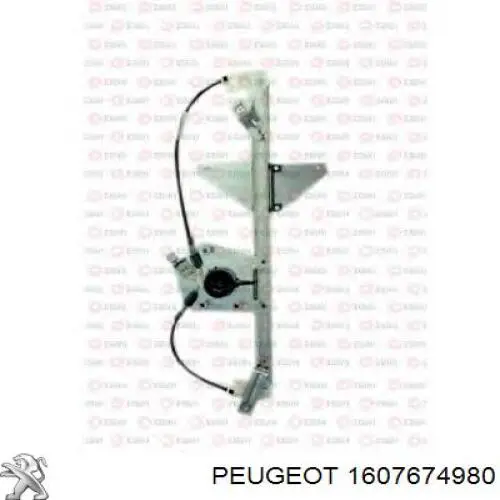 Comprar 1607674980 Peugeot/Citroen Mecanismo de elevalunas de la puerta trasera derecha