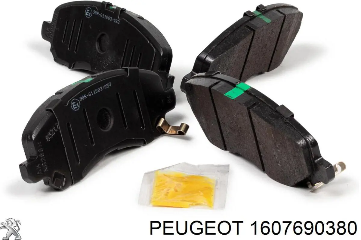 1607690380 Peugeot/Citroen pastillas de freno delanteras