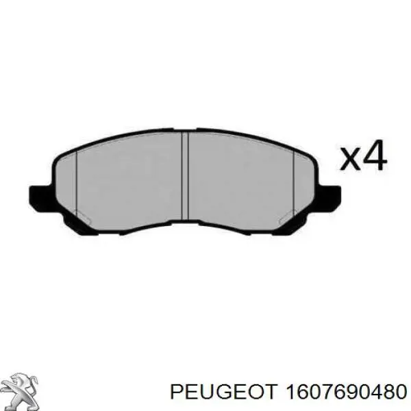 1607690480 Peugeot/Citroen pastillas de freno delanteras