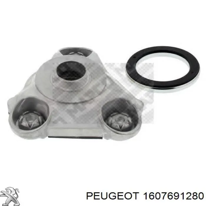 1607691280 Peugeot/Citroen soporte amortiguador delantero izquierdo