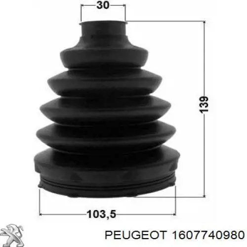 Comprar 1607740980 Peugeot/Citroen Fuelle de palier delantero exterior