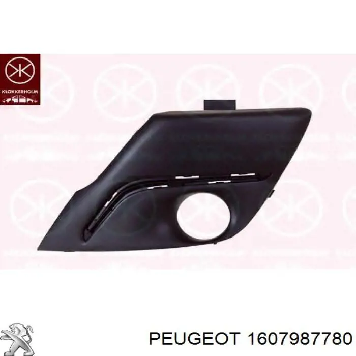 1607987780 Peugeot/Citroen rejilla de ventilación, parachoques trasero, izquierda